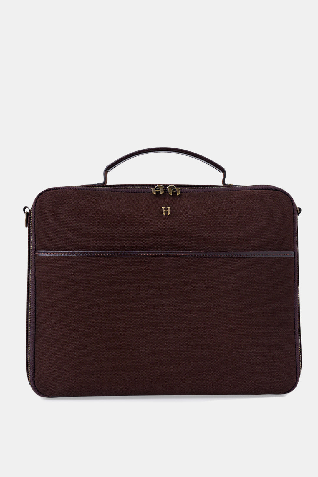 helmbrook Sac pour ordinateur portable Boris en cuir véritable 15,6"à compartiment unique pour homme