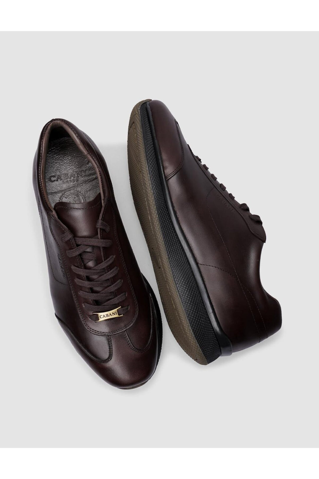 Cabani Shoes %100 Cuir Véritable Chaussures de Sport pour Hommes à Lacets Marron - Marron