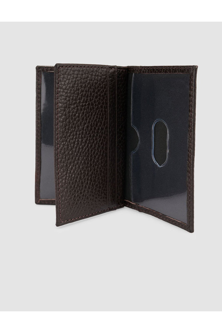Cabani Shoes Porte-monnaie vertical en cuir véritable Kahve Floter (avec compartiment pour cartes) - Marron