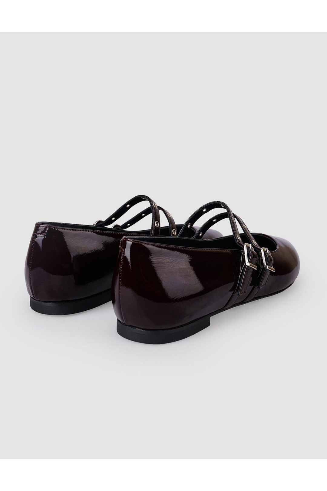Cabani Shoes %100 Cuir Véritable Ballerines Vernies Bordeaux pour Femme - Bordeaux