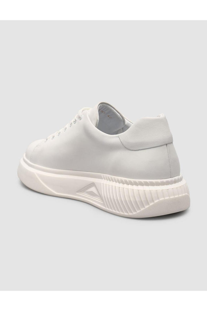 Cabani Shoes %100 Cuir Nubuck Blanc Baskets Homme - Blanc