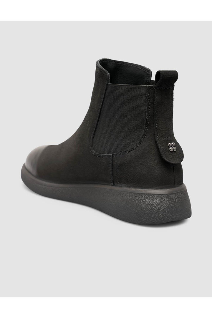 Cabani Shoes Bottines d'hiver pour femmes en cuir véritable noir - Multicolore
