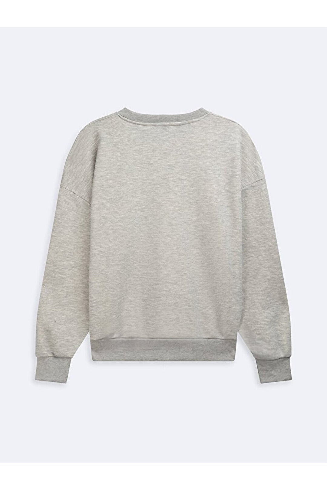 LTB Sweat-shirt gris imprimé à manches longues et col zéro