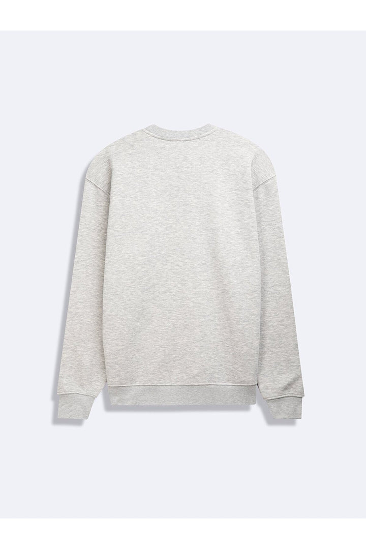 LTB Sweatshirt gris à col rond et slogan à manches longues - Griṡ_230