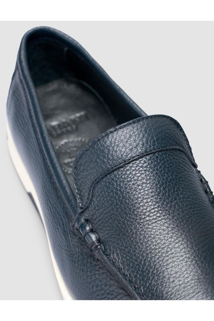 Cabani Shoes %100 Cuir Véritable Mocassins Pour Hommes Bleu marine - Bleu marine