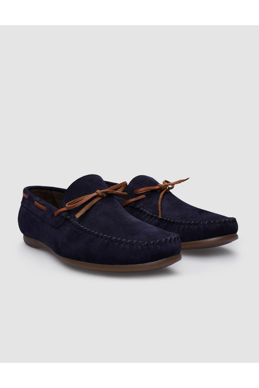 Cabani Shoes Lenamo %100 Cuir Véritable Bleu marine Suédé Chaussures de Bateau Quotidiennes pour Hommes - Bleu marine