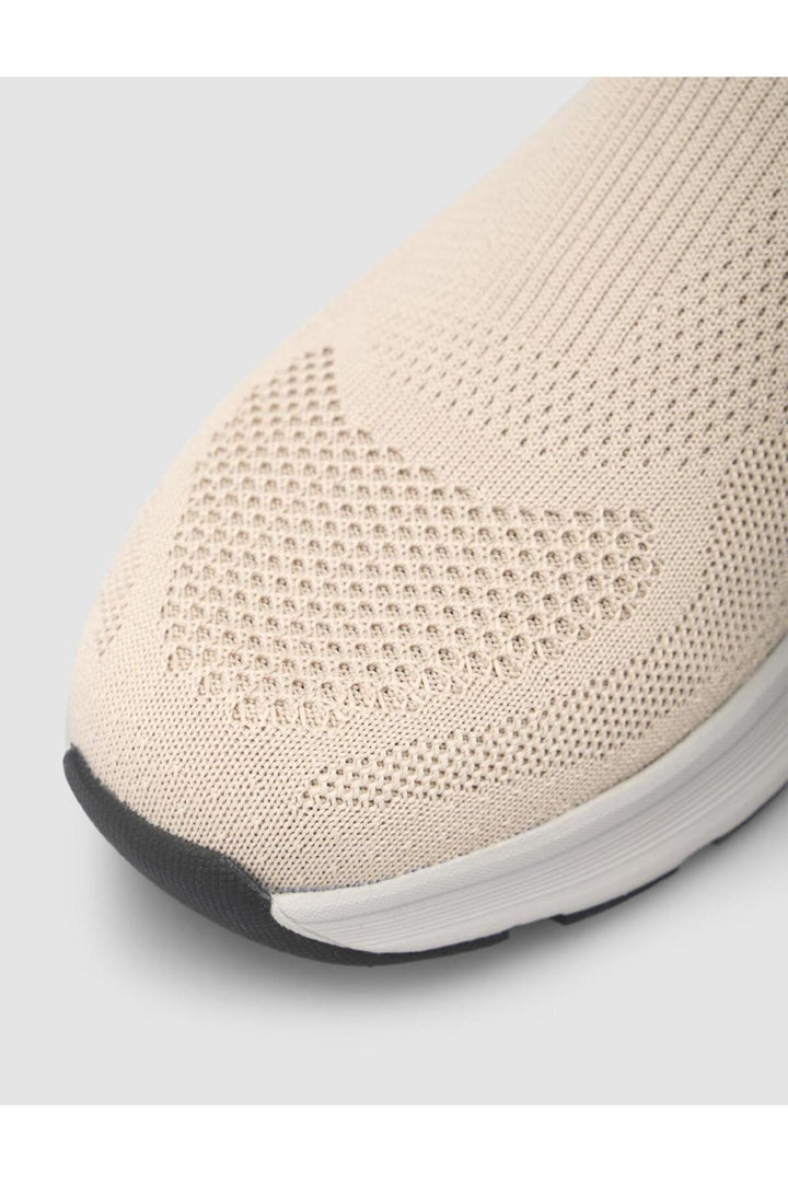 Cabani Shoes Baskets de sport pour hommes en tricot beige - Beige