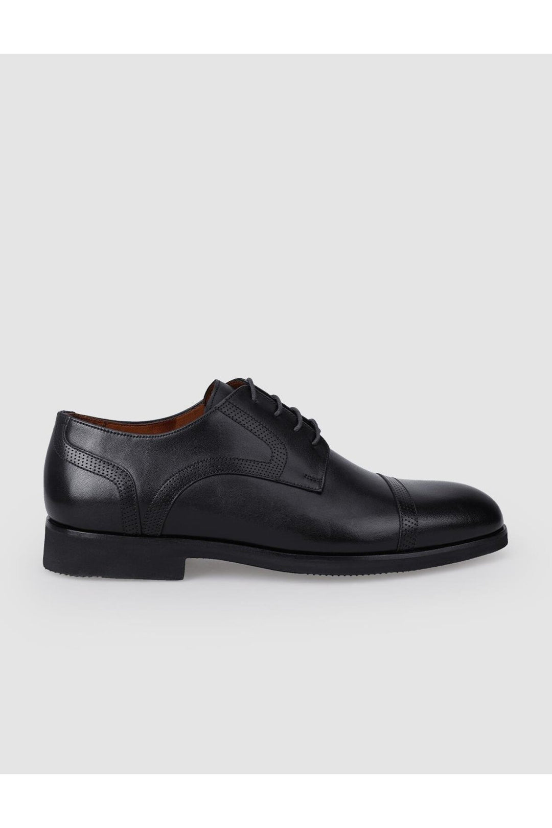 Cabani Shoes Chaussures classiques pour hommes en cuir véritable noir à lacets 100% - Noir