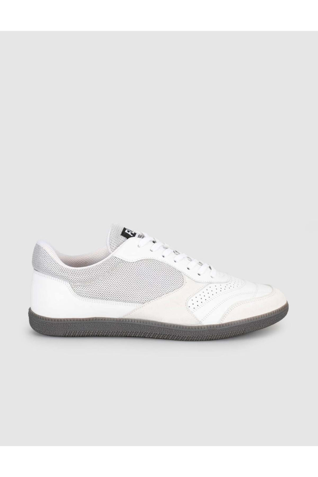 Cabani Shoes Baskets pour hommes en cuir véritable blanc - Blanc