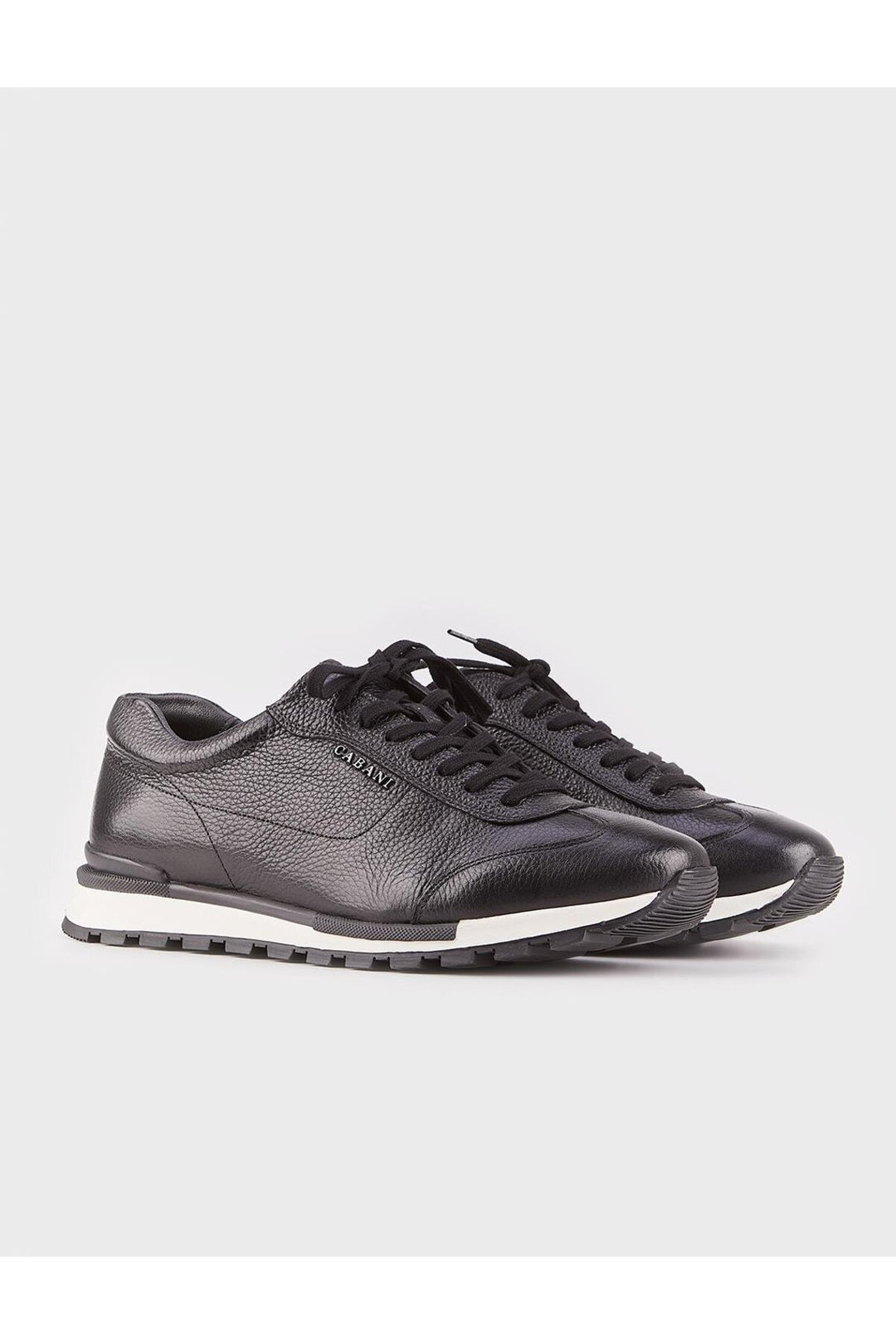 Cabani Shoes Lodi Light Semelle Thermo en Cuir Véritable Noir Chaussures de Sport pour Homme à Lacets - Noir