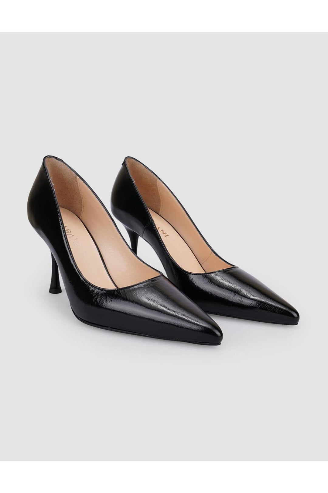 Cabani Shoes %100 Cuir véritable Escarpin noir verni pour femme - Noir