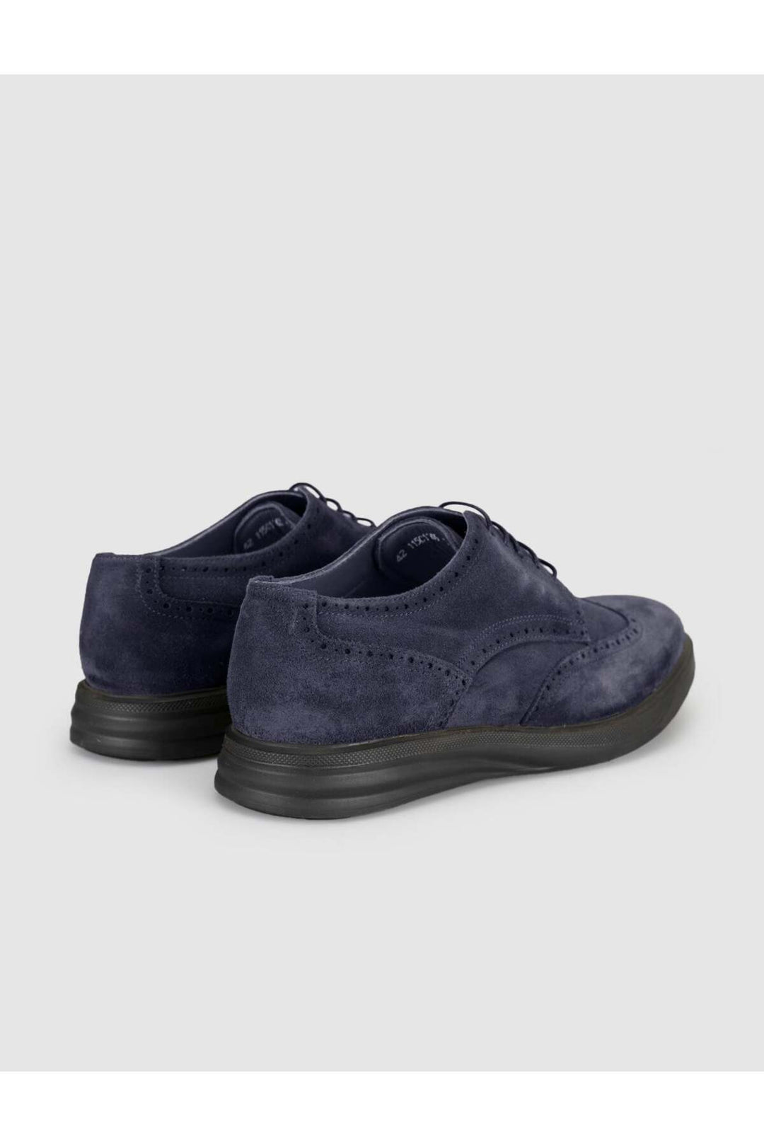 Cabani Shoes Bleu marine Suède Cuir Véritable Chaussures Oxford pour Homme - Bleu marine