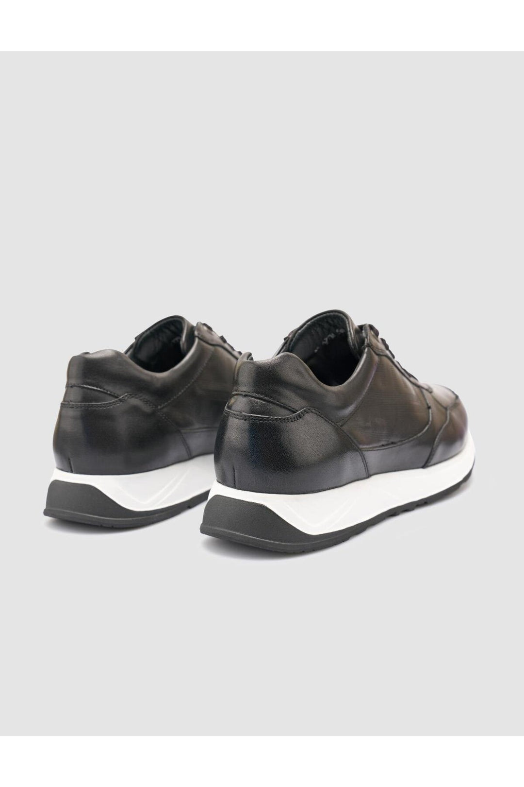 Cabani Shoes %100 Cuir véritable Chaussures de sport pour hommes noires - Noir