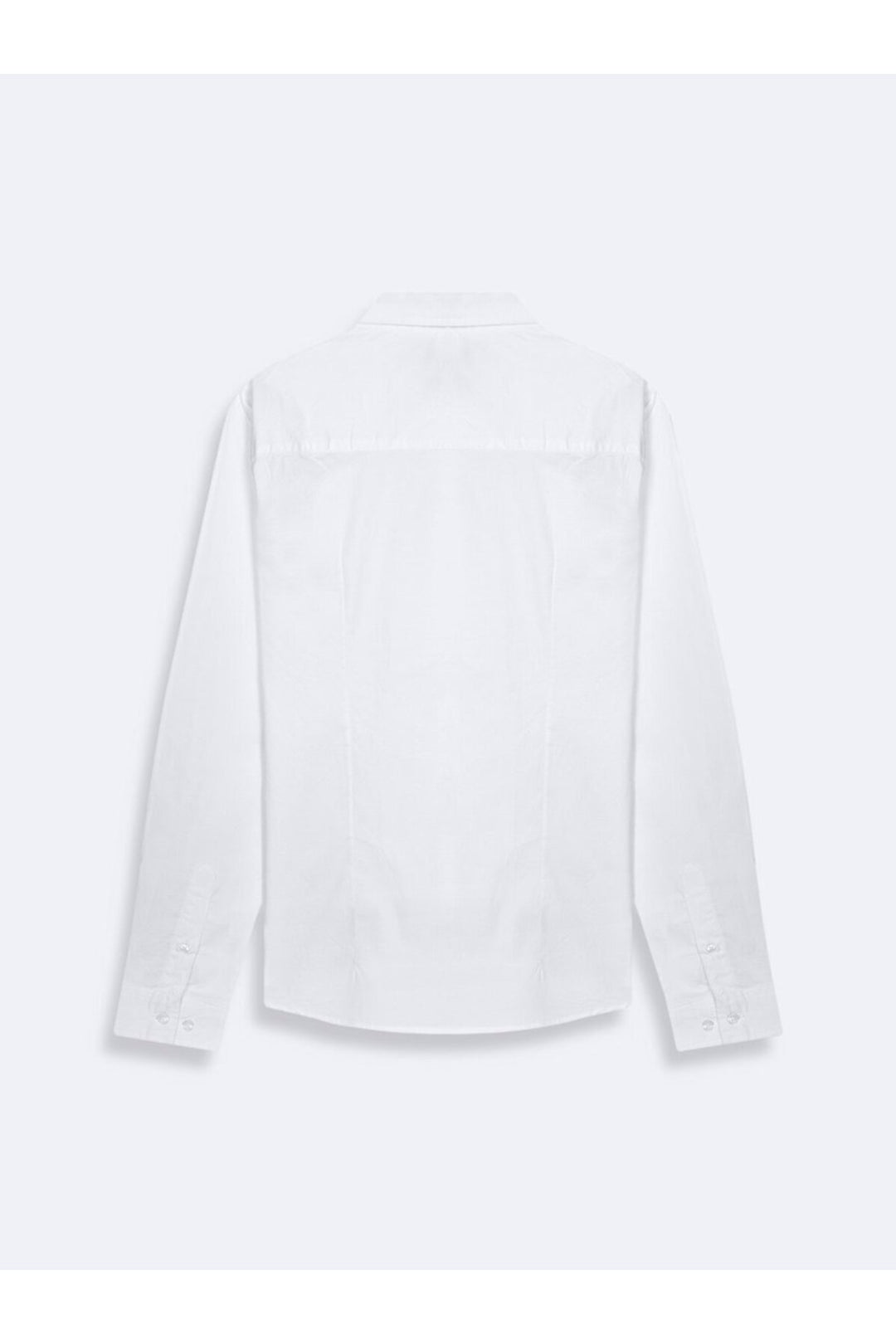LTB Chemise blanche basique à boutons sur le devant à manches longues - Blanc