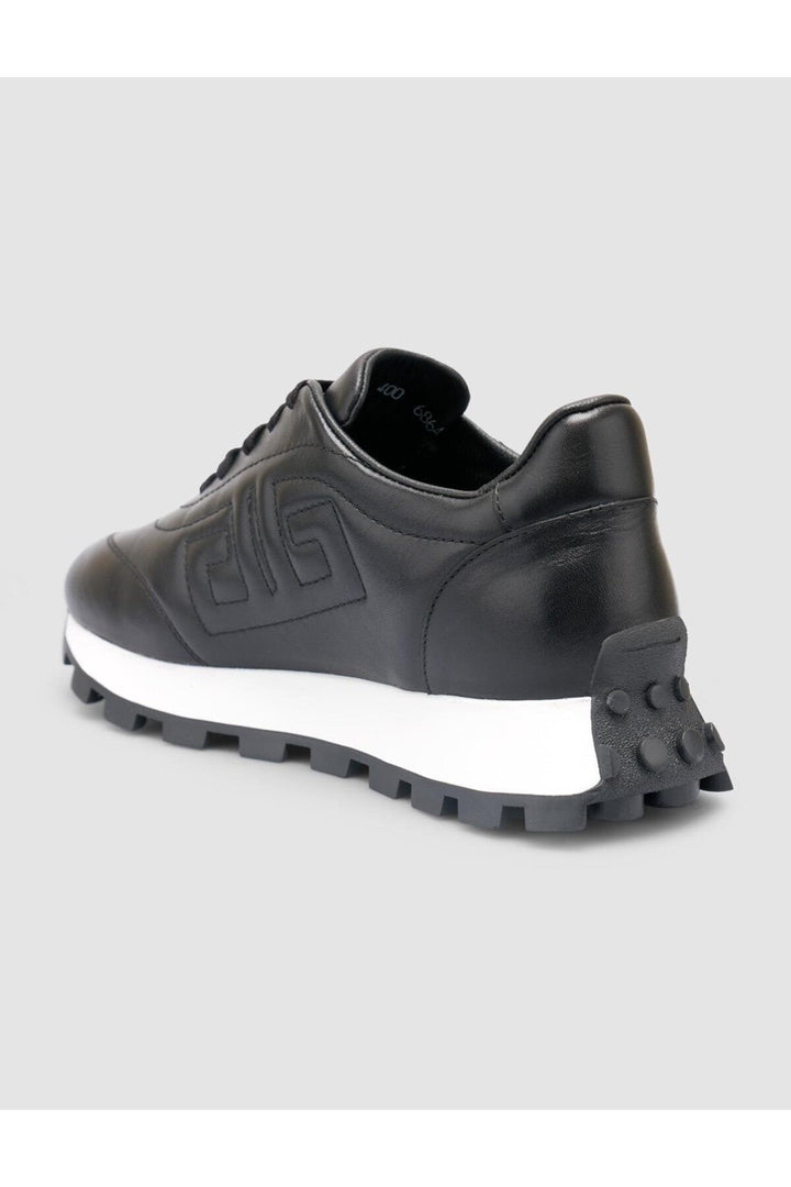 Cabani Shoes %100 Cuir Véritable Baskets Noires pour Femmes - Multicolore