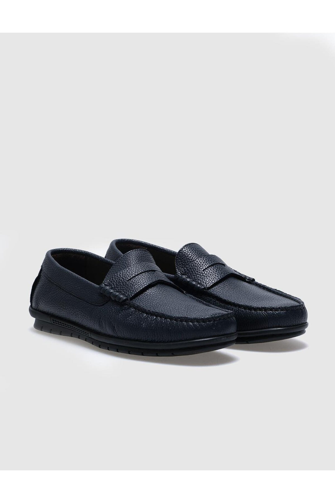 Cabani Shoes Chaussures de ville pour hommes en cuir véritable avec ceinture bleu marine. - Bleu marine