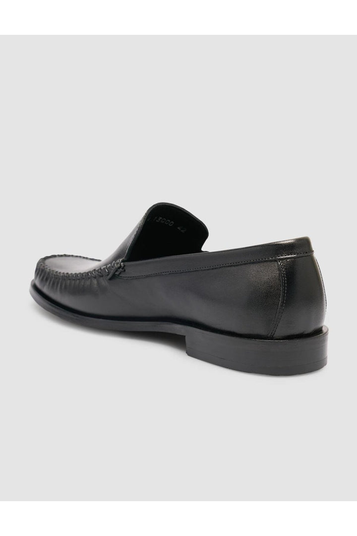 Cabani Shoes %100 Cuir véritable Chaussures classiques pour hommes noires à coutures - Noir
