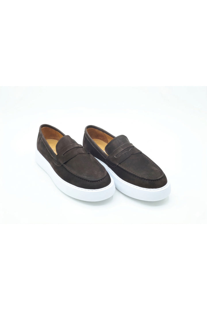 Wavelys ENRIC Homme Chaussures Décontractées Élégantes en Cuir Véritable Mocassins - Marron