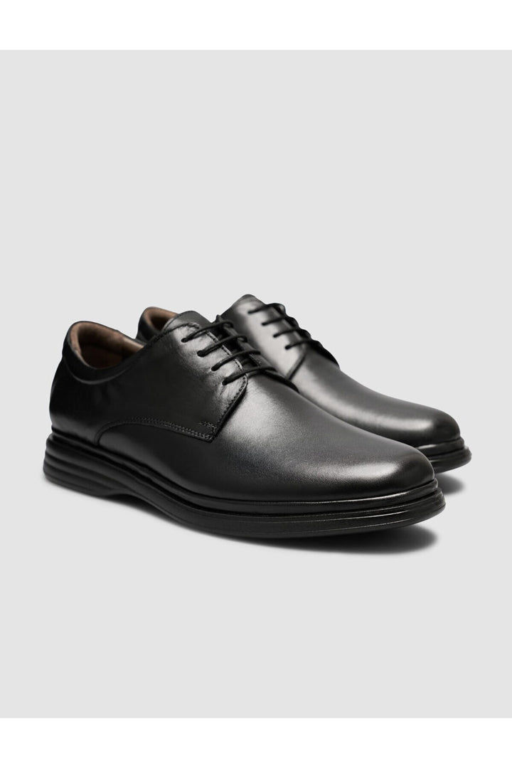 Cabani Shoes Chaussures classiques pour hommes en cuir véritable noires à lacets - Multicolore