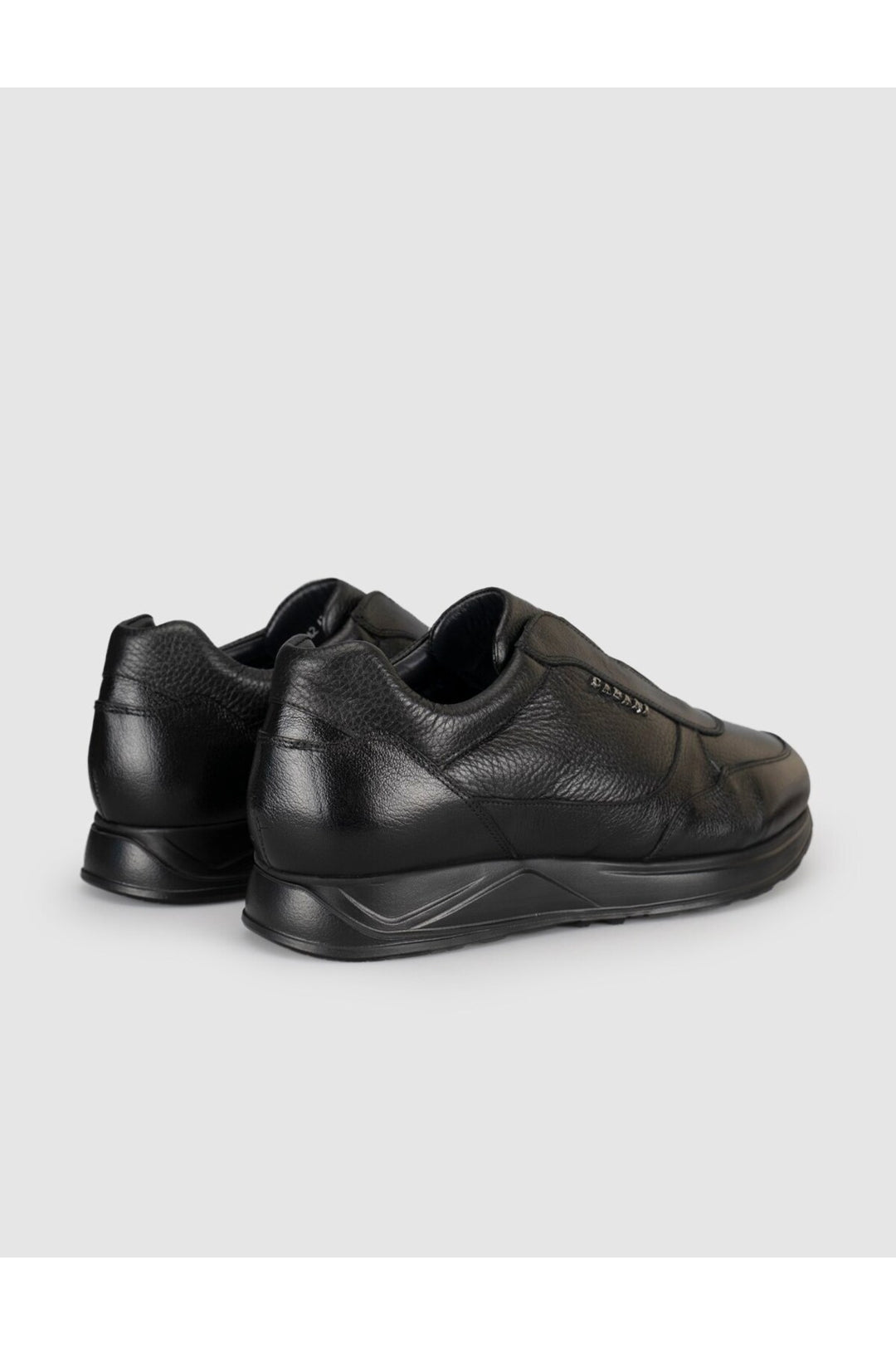 Cabani Shoes Bottines décontractées pour hommes en cuir véritable noir avec fourrure, sans lacets. - Multicolore