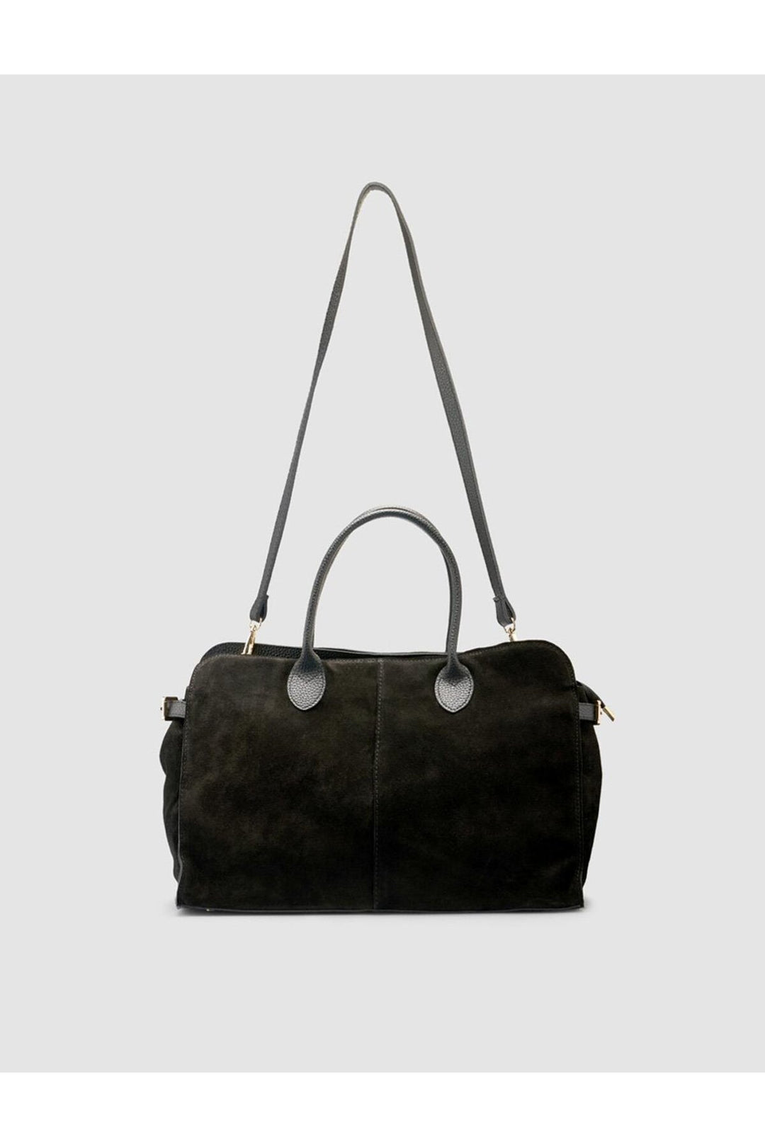 Cabani Shoes %100 Cuir véritable Sac à main en daim noir pour femme - Multicolore