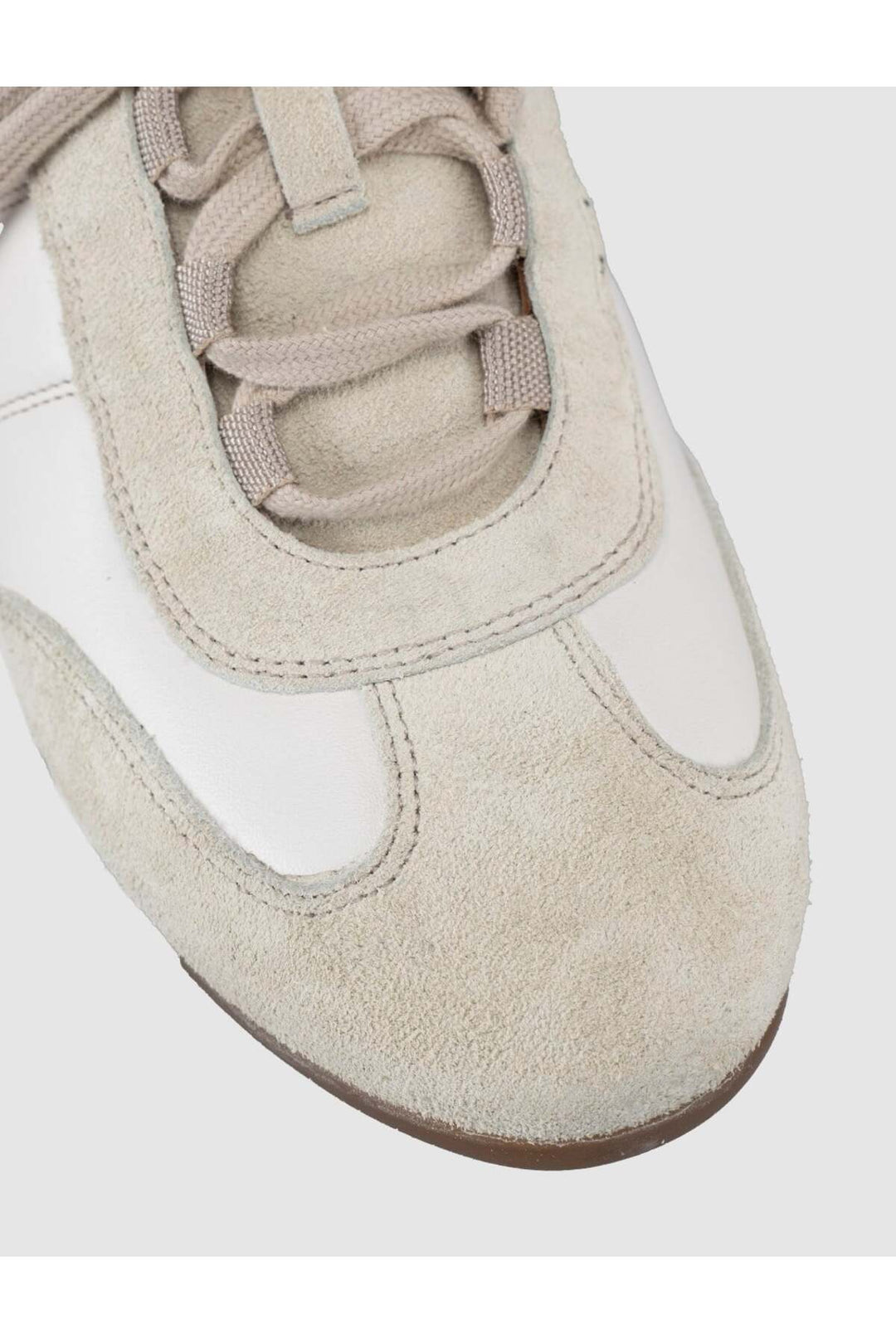 Cabani Shoes Chaussures de sport pour femmes en suède latte en cuir véritable - Beige