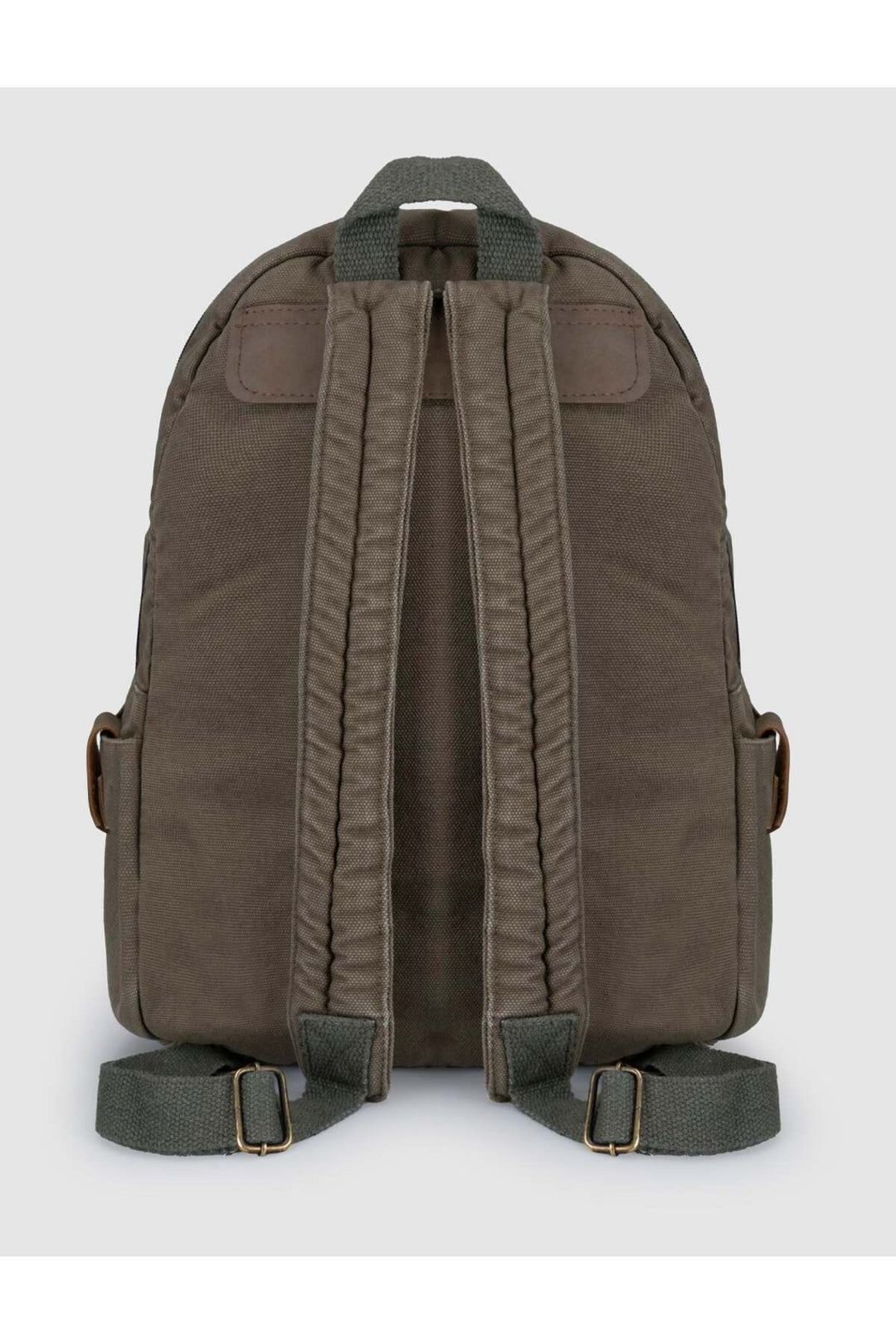 Cabani Shoes Sac à dos unisexe en lin imprimé kaki - Kaki