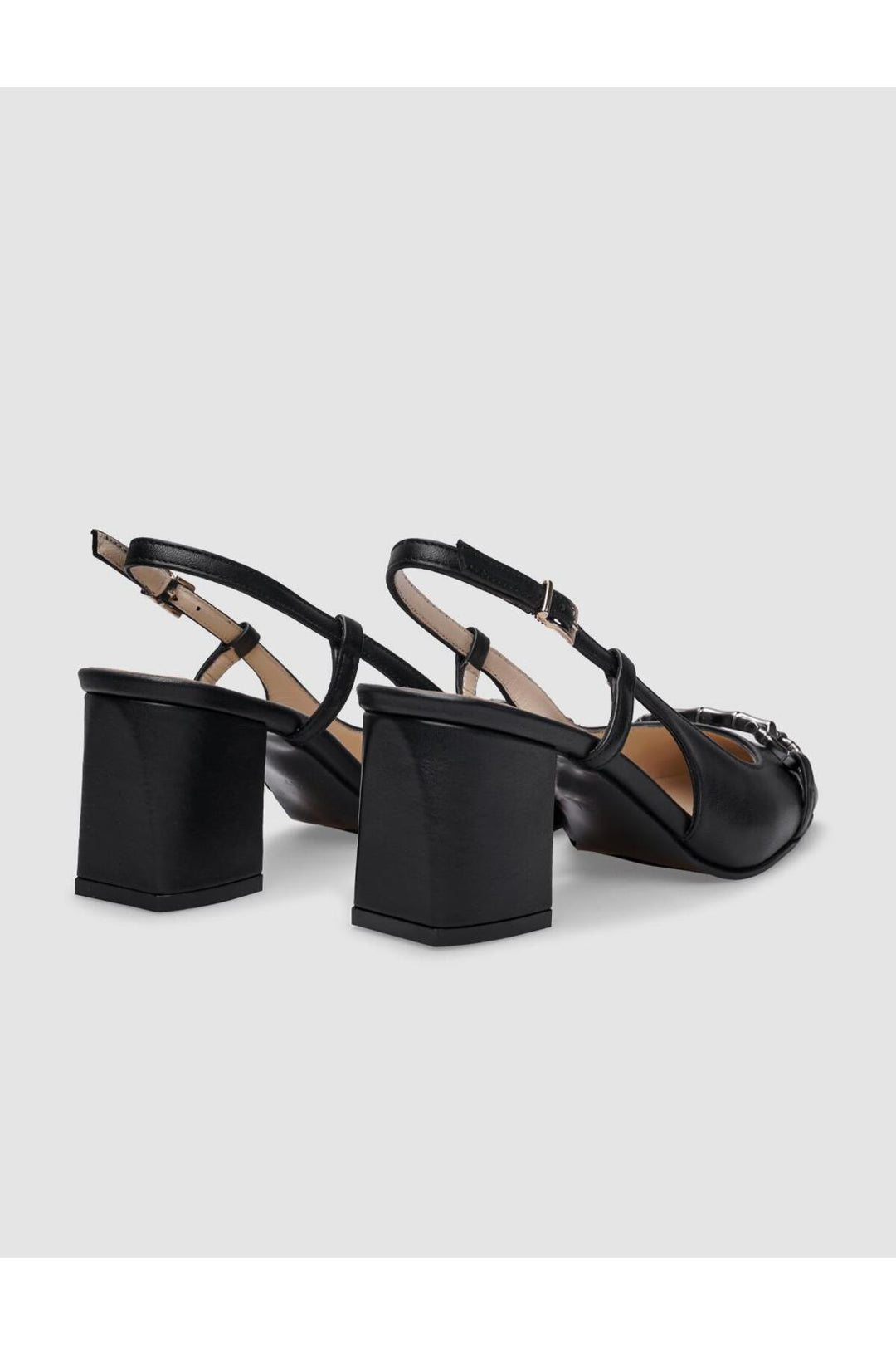 Cabani Shoes Chaussures à talons pour femmes en cuir véritable noir 100% - Multicolore