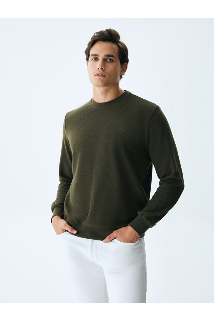 LTB Sweat vert à col rond