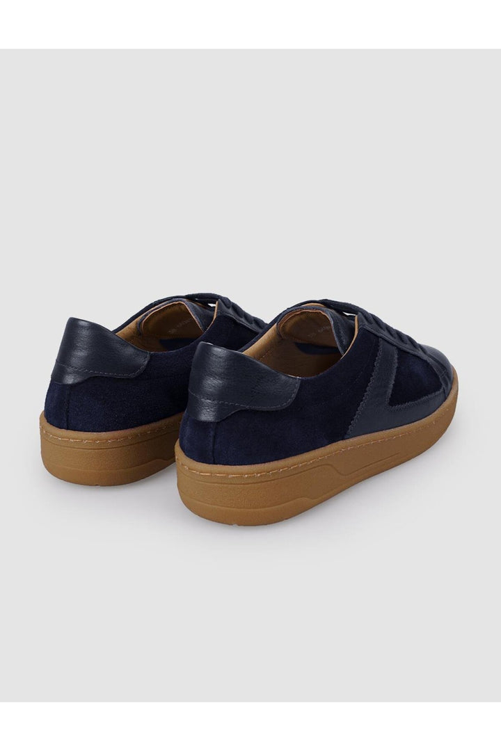 Cabani Shoes %100 Cuir Suédé Véritable Bleu marine Chaussures de Sport Femme - Bleu marine