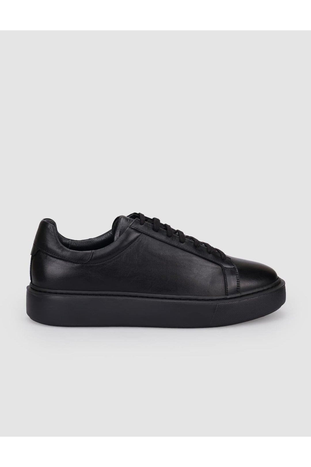 Cabani Shoes Chaussures de sport pour hommes en cuir véritable noir à lacets 100% - Noir