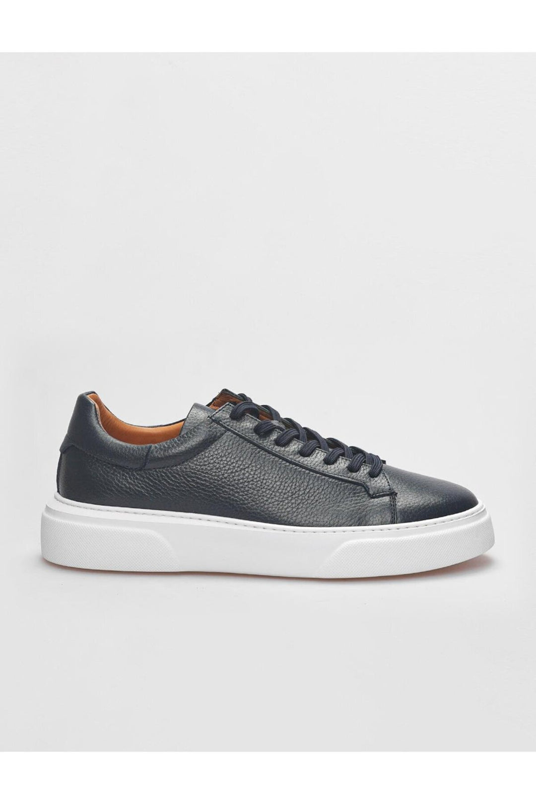Cabani Shoes Verona Chaussures de sport pour hommes en cuir véritable bleu marine à lacets - Bleu marine