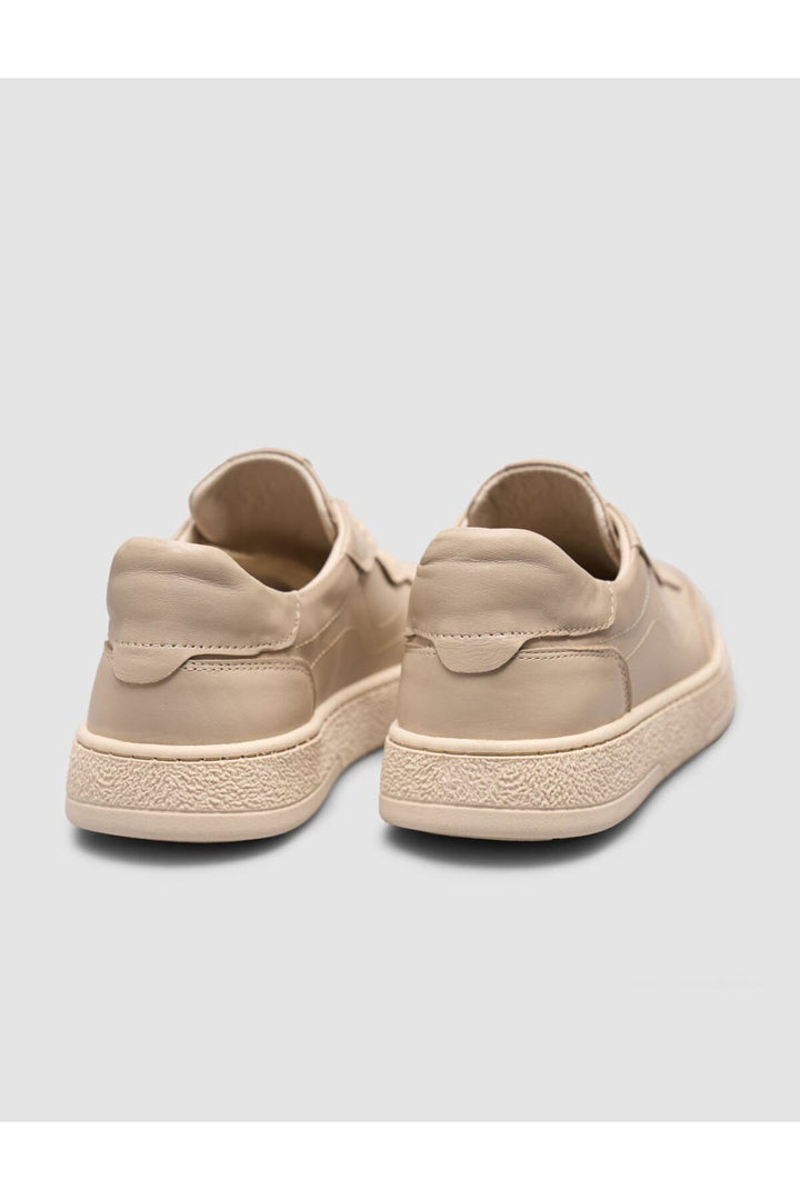 Cabani Shoes Baskets pour femmes en cuir véritable beige à lacets - Beige