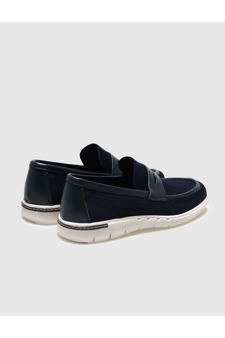 Cabani Shoes Chaussures de ville pour homme en tricot bleu marine - Bleu marine