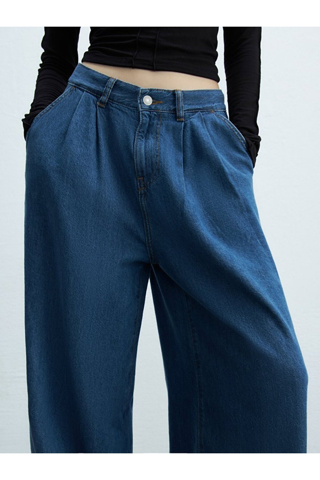 LTB Pantalon en jean à taille haute avec jambes larges séquentielles