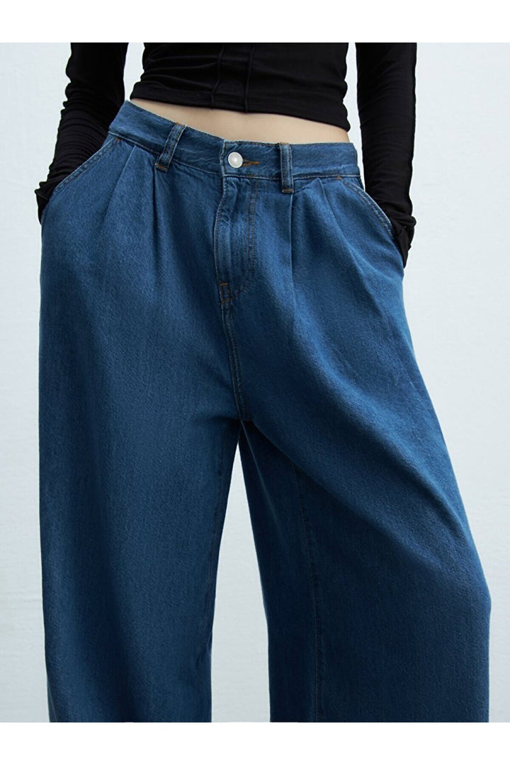 LTB Pantalon en jean à taille haute avec jambes larges séquentielles