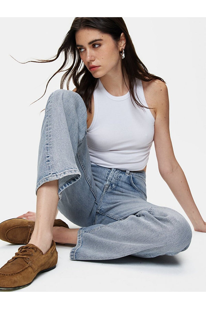 LTB Pantalon en jean coupe droite à taille haute Vanetta