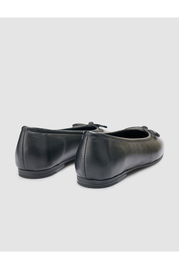 Cabani Shoes %100 Cuir Véritable Ballerines Noires pour Femmes - Multicolore
