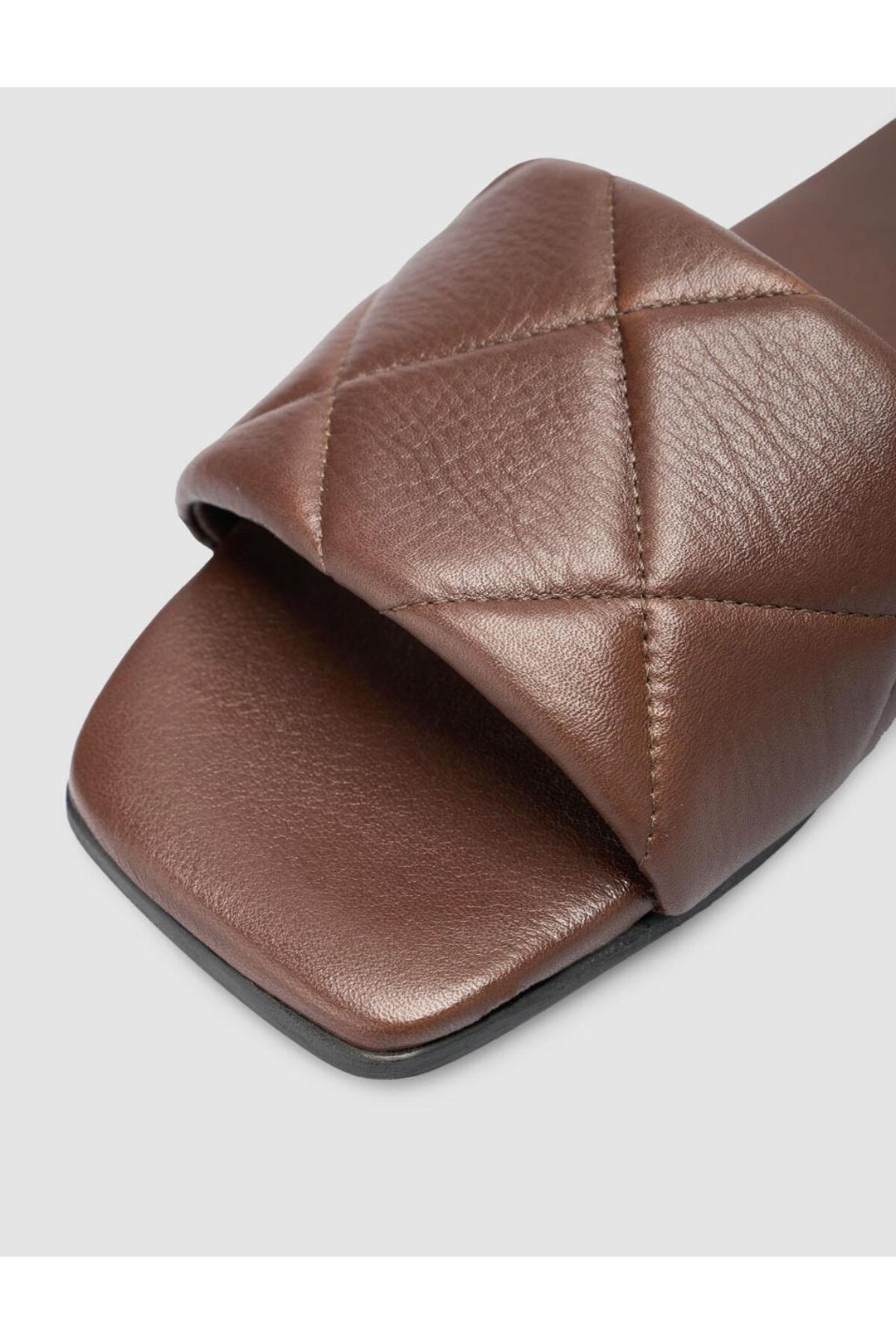 Cabani Shoes Sandales pour femmes en cuir véritable marron matelassé 100% - Multicolore