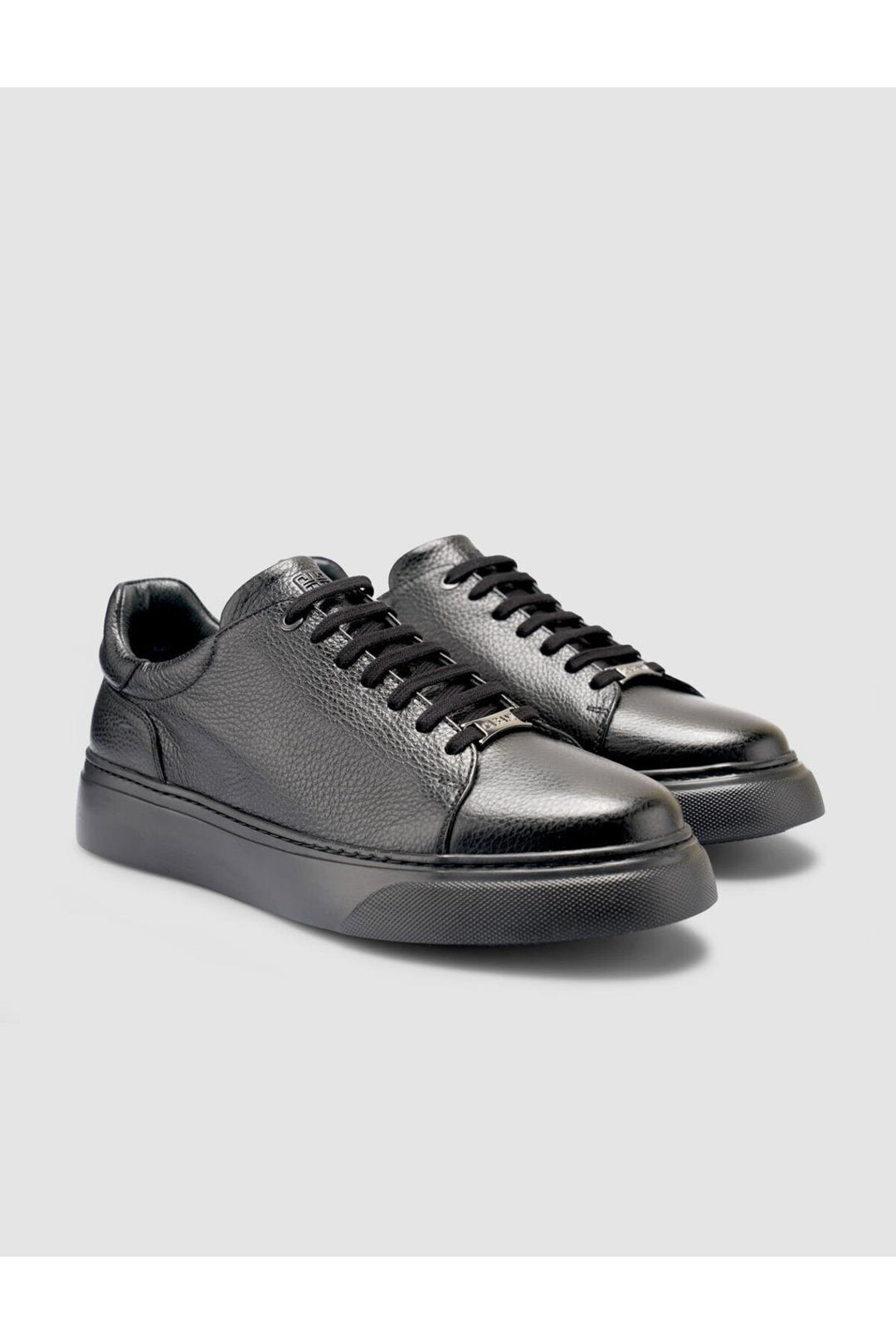 Cabani Shoes %100 Cuir véritable Chaussures de sport pour hommes noires - Noir