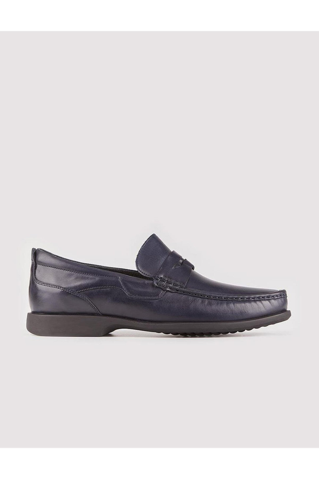 Cabani Shoes Chaussures de ville pour hommes en cuir véritable bleu marine antidérapantes - Bleu marine