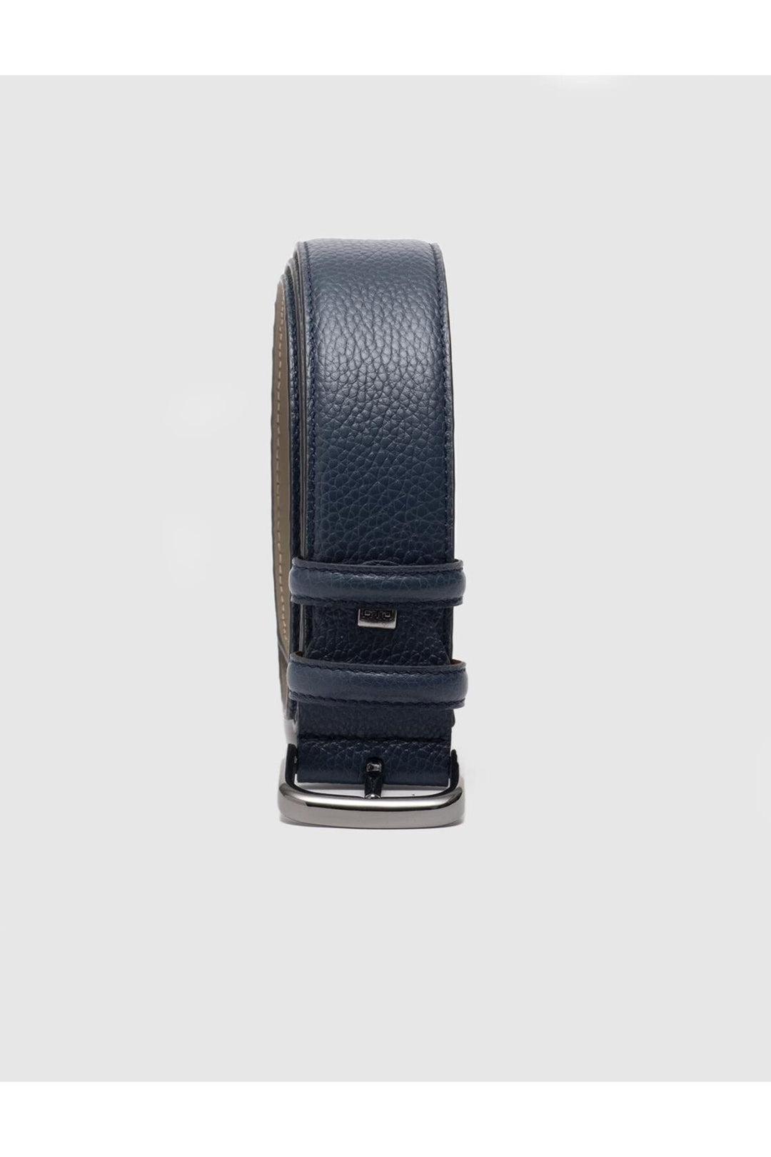 Cabani Shoes Ceinture classique pour homme en cuir véritable 100% bleu marine de 4 cm - Bleu marine