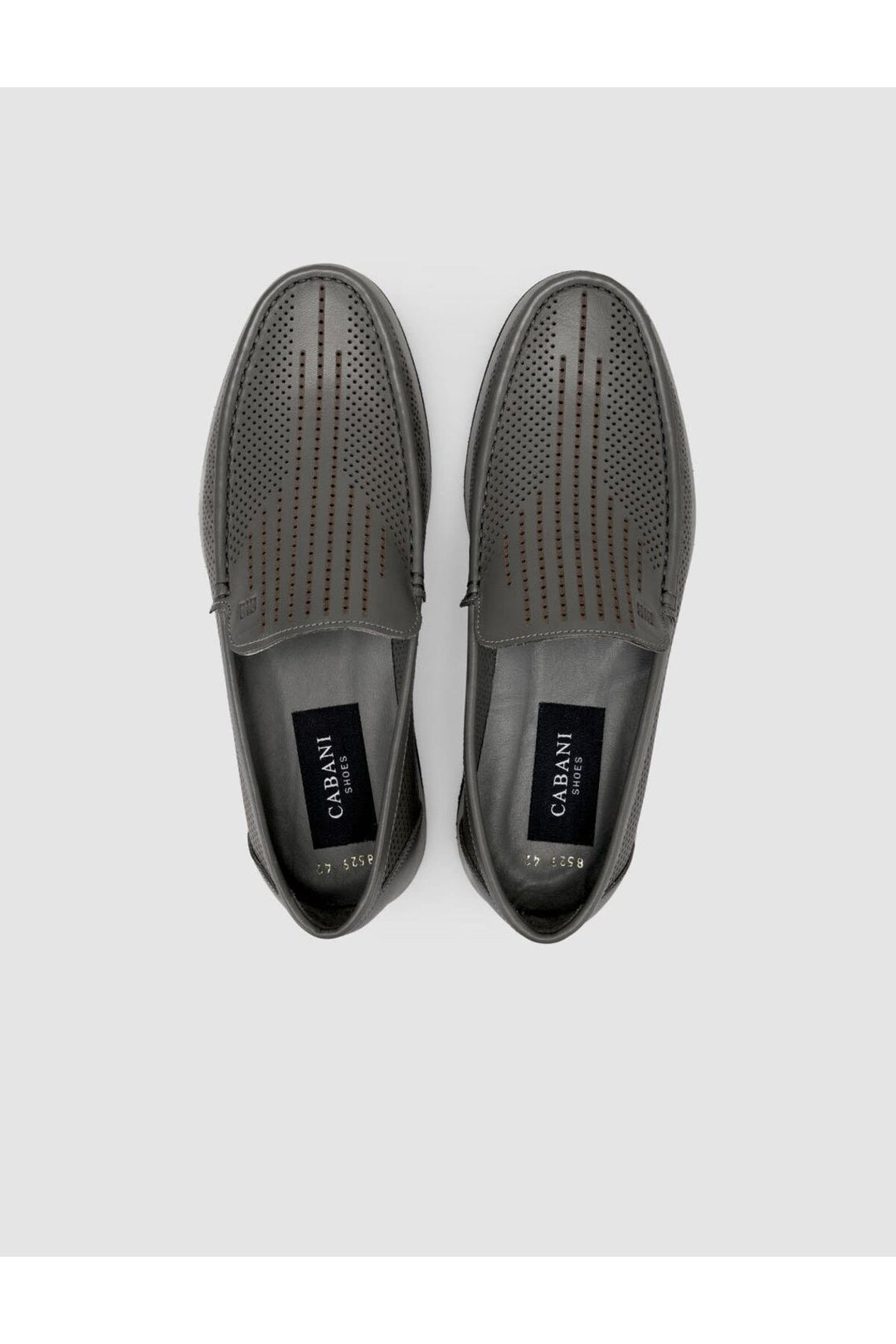 Cabani Shoes %100 Cuir véritable Mocassins gris pour homme - Gris