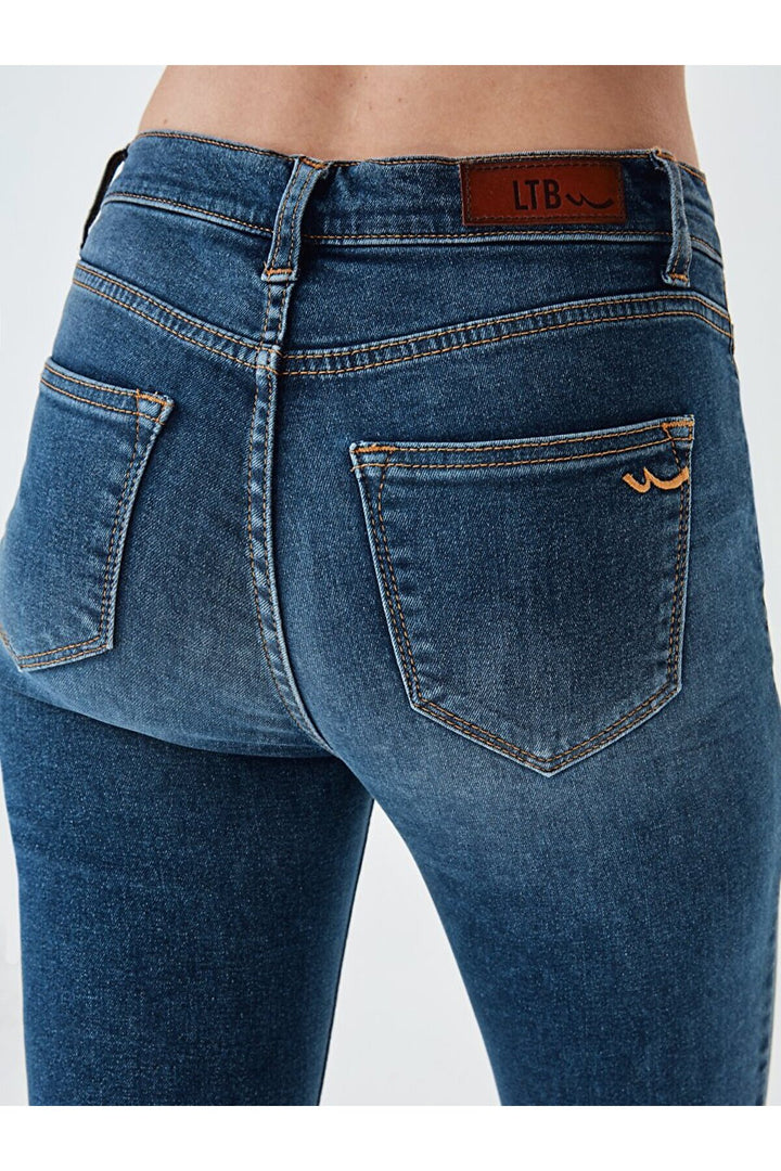 LTB Tanya X Mıd Rıse Skinny Pantalon - Bleu_