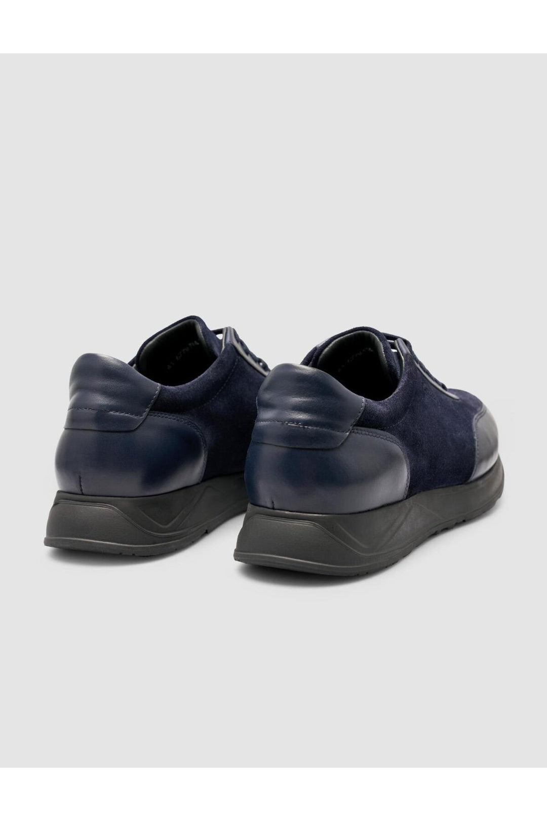 Cabani Shoes %100 Cuir véritable Bleu marine Chaussures de sport pour hommes avec détails en daim - Bleu marine