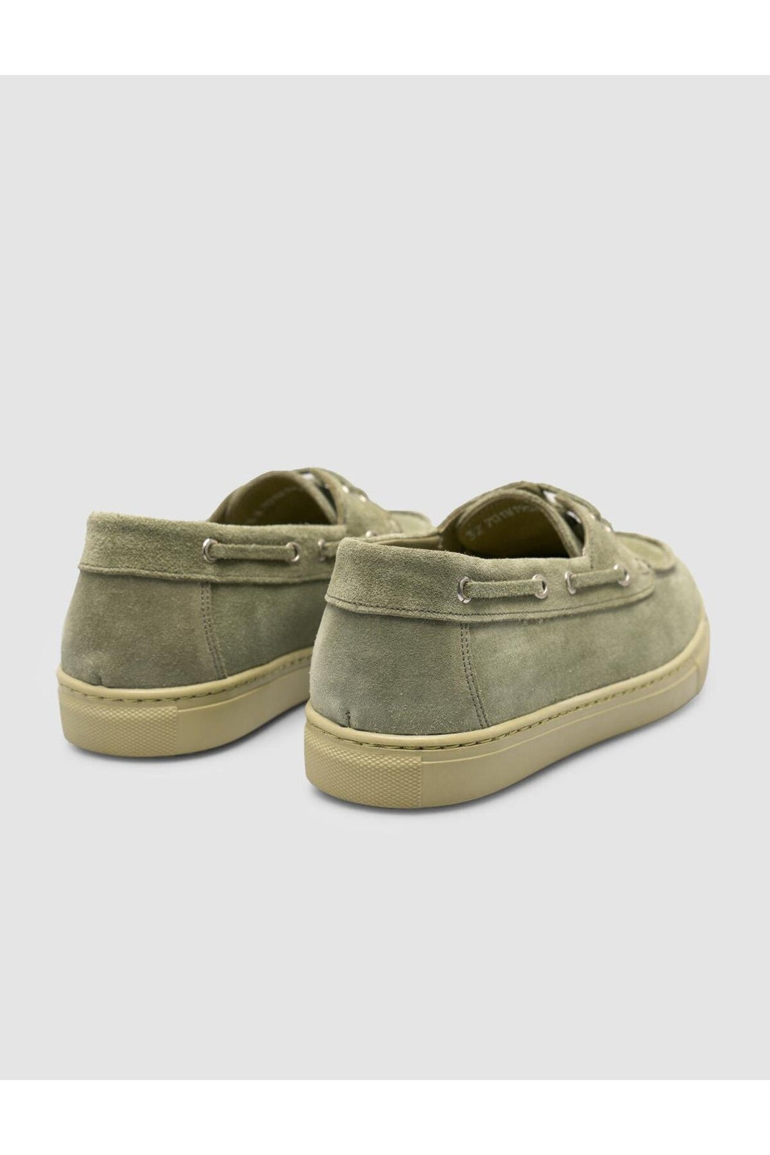 Cabani Shoes Lenanor MonaMae %100 Cuir Véritable Suède Vert Chaussures Bateau Femme Quotidien - Vert