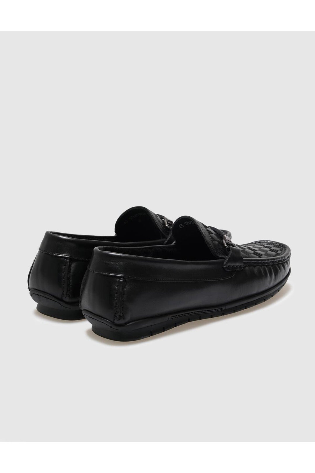 Cabani Shoes Mocassin pour homme en cuir véritable avec fourrure noire - Noir