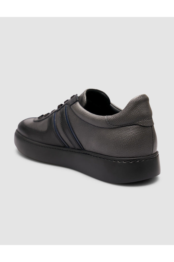 Cabani Shoes Baskets en cuir véritable noires - Multicolore