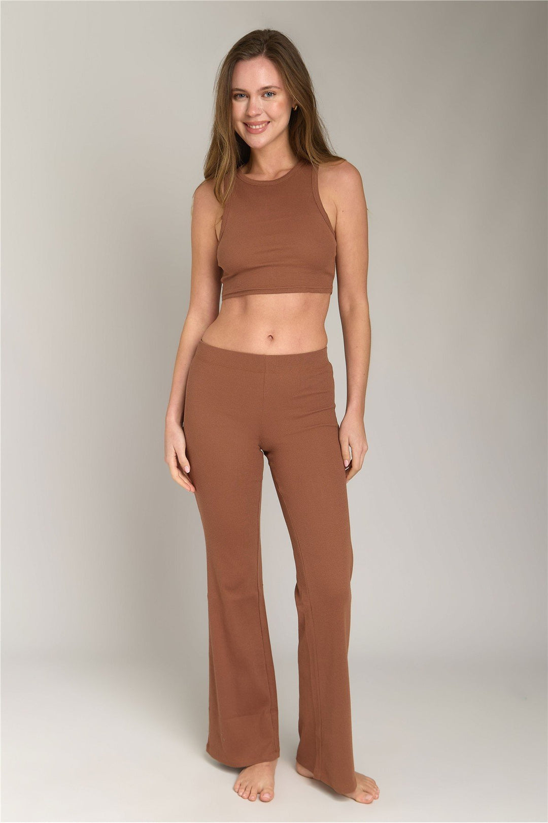 Lovely Things EMILY Kaşkorse Crop Üst Giyim Pijama Üstü - Beyaz
