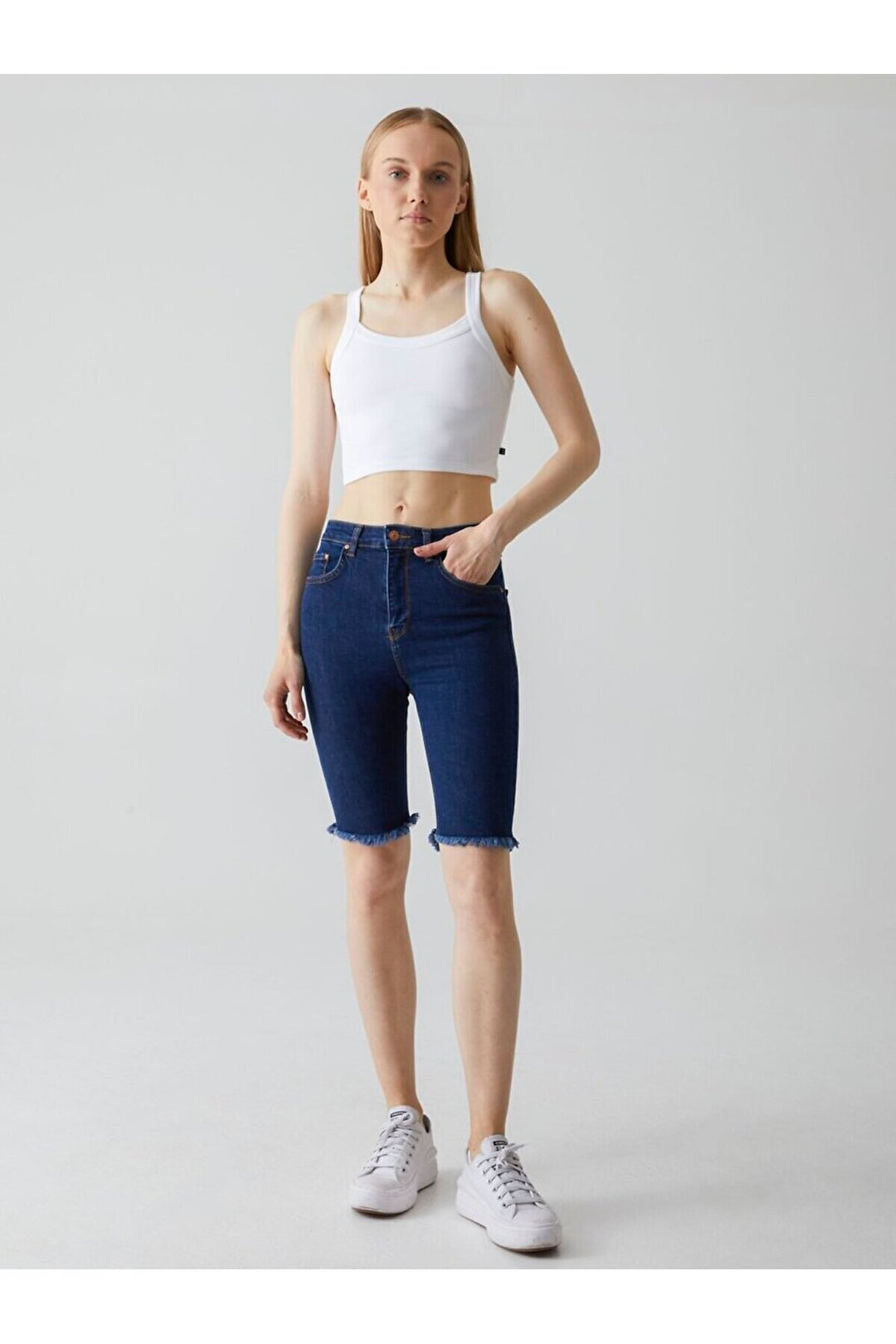 LTB Jean taille haute Galena Slim Fit Bermuda
